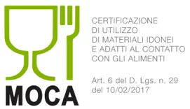 MOCA - Certificazione di utilizzo di materiali idonei e adatti al contatto con gli alimenti